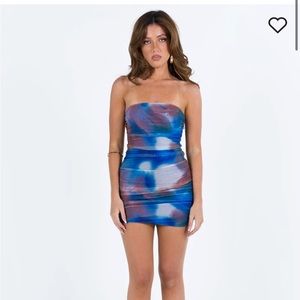 Princess Polly Blue and Pink Mini Dress